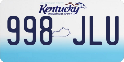 KY license plate 998JLU
