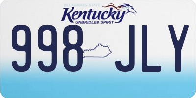 KY license plate 998JLY