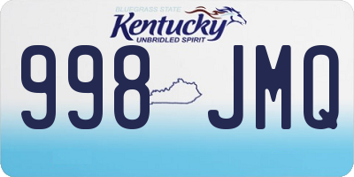 KY license plate 998JMQ