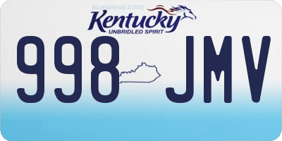KY license plate 998JMV