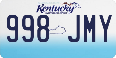 KY license plate 998JMY