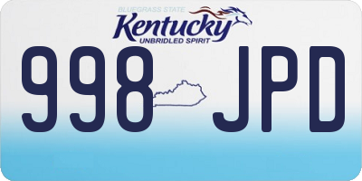 KY license plate 998JPD