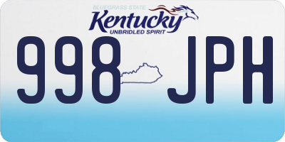 KY license plate 998JPH