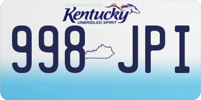 KY license plate 998JPI