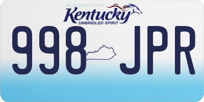 KY license plate 998JPR