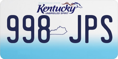 KY license plate 998JPS