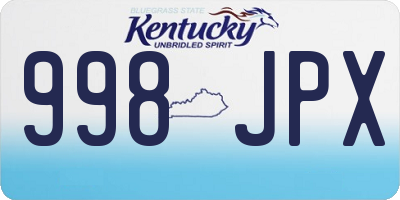 KY license plate 998JPX