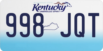 KY license plate 998JQT