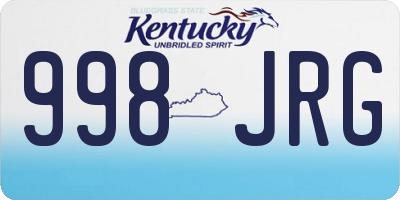 KY license plate 998JRG