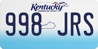 KY license plate 998JRS