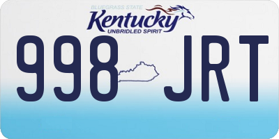KY license plate 998JRT