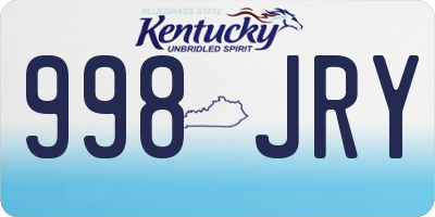 KY license plate 998JRY