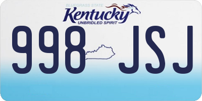 KY license plate 998JSJ