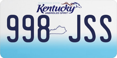 KY license plate 998JSS