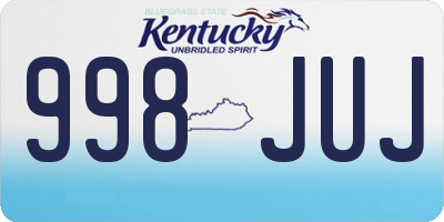 KY license plate 998JUJ