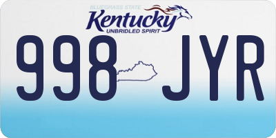 KY license plate 998JYR