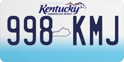 KY license plate 998KMJ