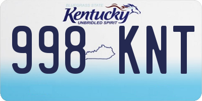 KY license plate 998KNT