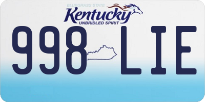 KY license plate 998LIE