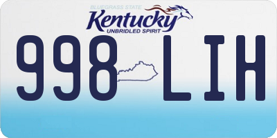 KY license plate 998LIH