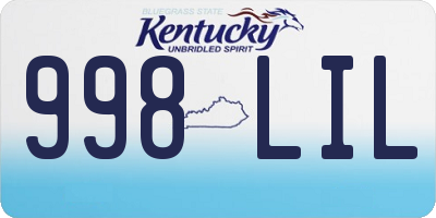 KY license plate 998LIL