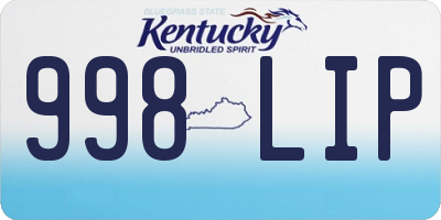 KY license plate 998LIP