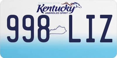 KY license plate 998LIZ