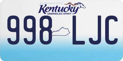 KY license plate 998LJC