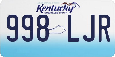 KY license plate 998LJR