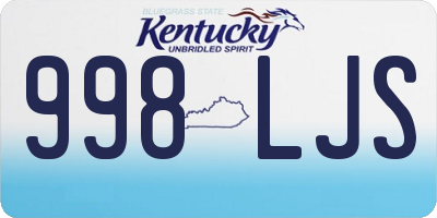 KY license plate 998LJS
