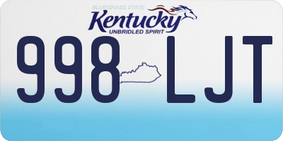 KY license plate 998LJT