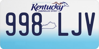 KY license plate 998LJV