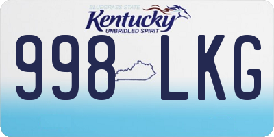 KY license plate 998LKG