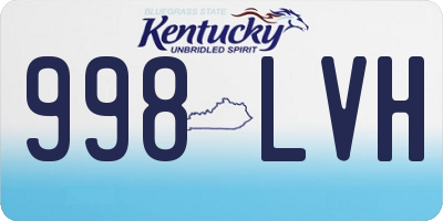 KY license plate 998LVH