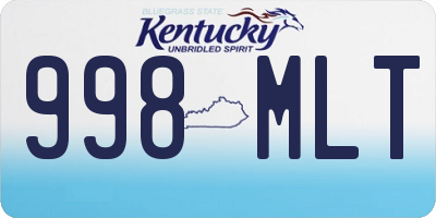 KY license plate 998MLT