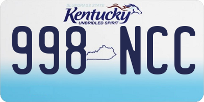 KY license plate 998NCC