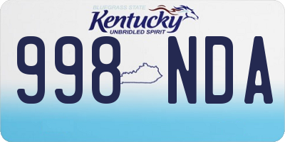 KY license plate 998NDA