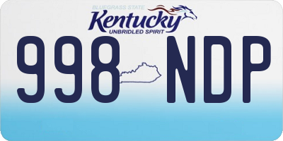 KY license plate 998NDP