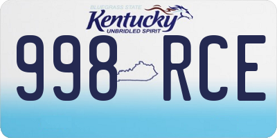 KY license plate 998RCE