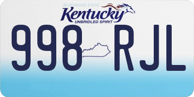 KY license plate 998RJL