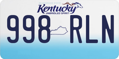 KY license plate 998RLN