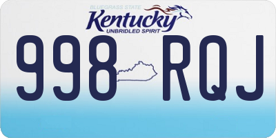 KY license plate 998RQJ