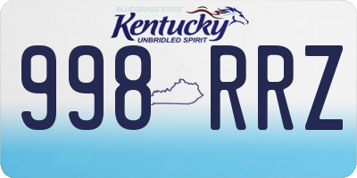KY license plate 998RRZ