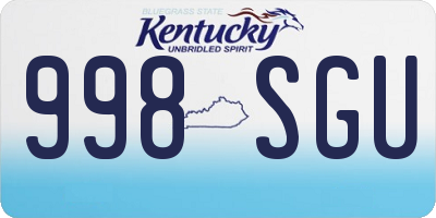 KY license plate 998SGU