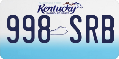 KY license plate 998SRB