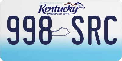 KY license plate 998SRC