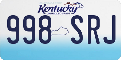 KY license plate 998SRJ