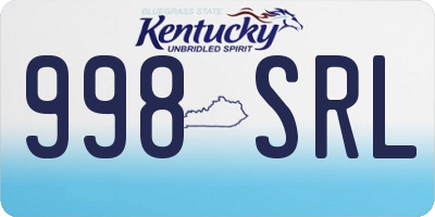 KY license plate 998SRL