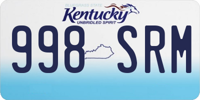 KY license plate 998SRM