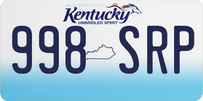 KY license plate 998SRP